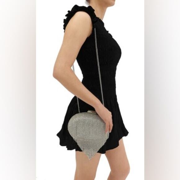 Olga Berg Accessories - Olga Berg Bria Crystal Fringe Clutch
